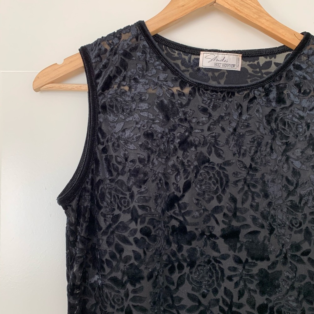 Vintage Velvet Patterned Top